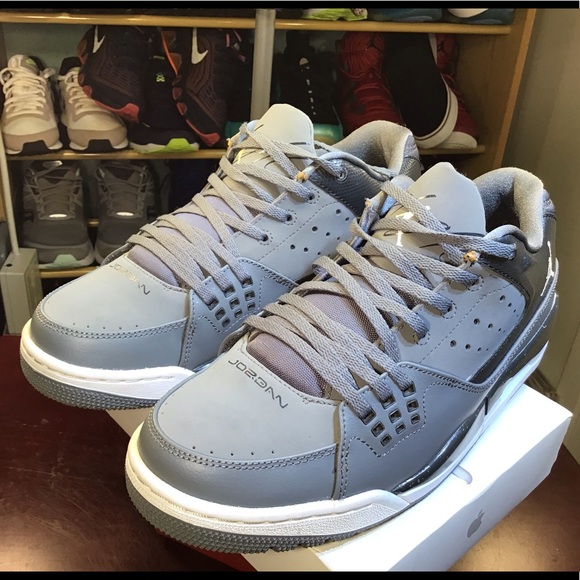 RARE 2013 Nike Jordan Flight Club Mens Basketball Shoes Grey Sneakers 599929-005 - Picture 7 of 16